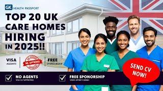 20 UK  Care Homes With FREE Visa Sponsorship in 2025 - Your Dream Job Awaits! #CareHomesHiring