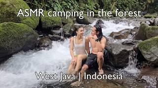 ASMR COUPLE CAMPING IN THE FOREST OF WEST JAVA INDONESIA | RIKAS HARSA