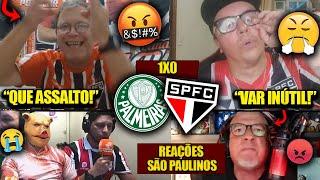 REAÇÕES dos SÃO PAULINOS FURIOSOS com a ELIMINAÇÃO - PALMEIRAS 1X0 SÃO PAULO [REACT PAULISTÃO 2025]