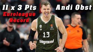 Andi Obst - Euroleague Basketball Record 11 x 3 PTS - FC Bayern vs FC Barcelona