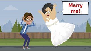 Ms. Noodle marries Mr. Nash? | Funny English conversation practice | Fun English with Nora