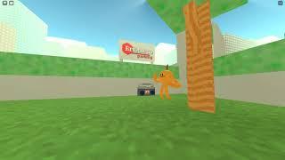 Orange dancing to I love pizza    Roblox Cleaning Simulator