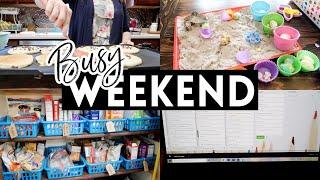 Tidying + Sensory Play + Breakfast Prep + Homeschool Curriculum || WEEKLY PREP