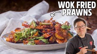 Delicious Cantonese Style Wok Fried Prawns!