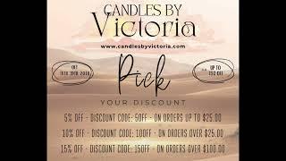 Candles By Victoria Sale October 18th, 19th, 20th!