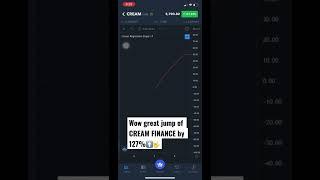 What a jump of CREAM FINANCE #crypto #cryptocurrency #cryptocoin #cryptonews #cream #earnmoney #earn