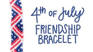 american flag 4th of july friendship bracelet!! + how to read a friendship bracelet pattern