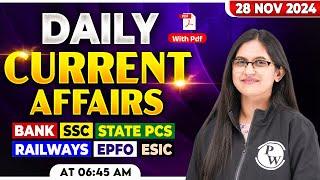 Current Affairs Today | 28 November Current Affairs 2024 | Daily Current Affairs by Sushmita Ma'am