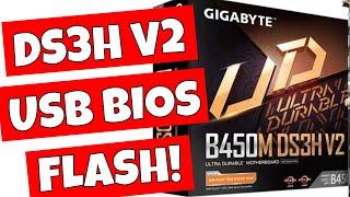 How To Flash The BIOS Gigabyte B450M DS3H V2 Ready For Ryzen 5000 Series