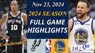 Golden State Warriors Vs San Antonio Spurs Game Highlights 2nd-Qtr | Nov 23, 2024 | NBA TODAY