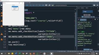 Python TKinter MenuButton | Python TKinter Tutorials in Hindi 14