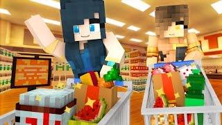 Minecraft Grocery - FUNNEH & GOLD GO TO THE GROCERY STORE! (Minecraft Roleplay)