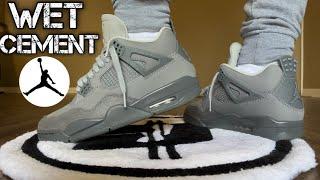 JORDAN 4 WET CEMENT On Feet/Review (Best On Foot Look)