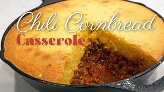 This CHILI CORNBREAD Casserole will keep you Warm & Satisfied | Cozy Winter Comfort Food