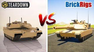 Teardown ABRAMS TANK vs Brick Rigs ABRAMS TANK