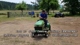 John Deere Riding Lawnmower for Auction at GoBidToday com