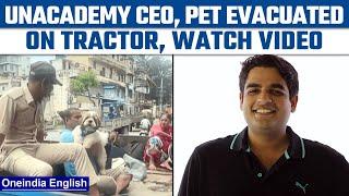 Bengaluru Rains: Unacademy CEO Gaurav Munjal, pet evacuated on tractor | Oneindia news *News