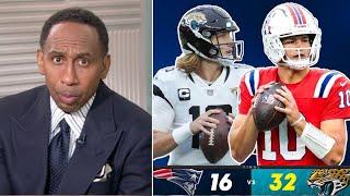 Drake Maye outplayed Trevor Lawrence despite Patriots fall to Jaguars 32-16 Week 7 - Stephen A Smith