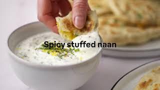 Spicy stuffed naan with potatoes and mint dip | MultiGrill 9