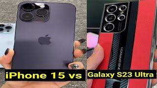 iPhone 15 vs Galaxy S23 Ultra #thetrtech #iphone15 #galaxys23ultra #virlshort