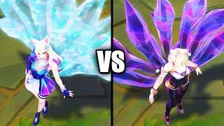 KDA ALL OUT Ahri vs KDA Ahri Epic Skins Comparison (League of Legends)