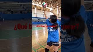 Saque mano alta niña 11 años voleibol #volleyball