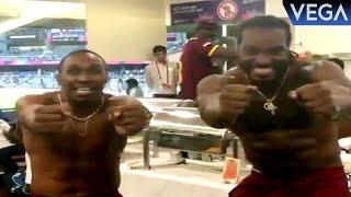 Chris Gayle & Dwayne Bravo Dance On Dj Bravo Champion Song