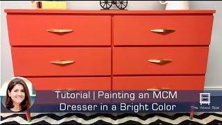 Painting a Mid-Century-Modern Dresser in a Bright Color - Speedy Tutorial #2