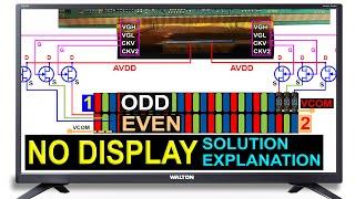 No Light, No Picture on LED TV Screen | EVEN, ODD, CKV, VCOM, TFT, LCD, VON Explanation