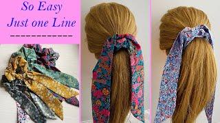 Easiest Way to Make a Scrunchie | Scarf Scrunchies | Elásticos para lenço