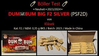  Böller Test | DUMBUM BIG F2 SILVER (PSF2D) | NEW 23/24 | Kat: F2 | NEM: 0,35 g | von: Klásek