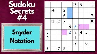 The Best Sudoku Tip? Use Snyder Notation     #shorts