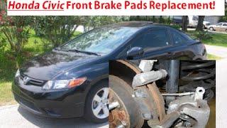 Honda Civic Front Brake Pads Removal and Replacement 2006 - 2011