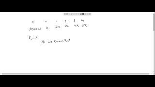 Suppose X is a random variable with probability mass function. If X = 0, f(X) = 3k. If X = 1, f(X) …