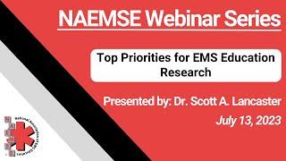 Top Priorities for EMS Education Research