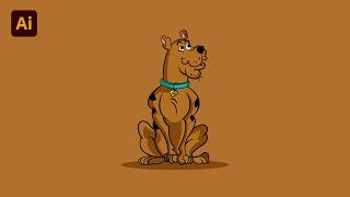 Adobe Illustrator Tutorial: Draw Beautiful Scooby Doo Character from Sketch | Hiru Designs