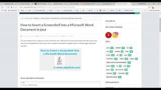 How to Insert a Screenshot Into a Microsoft Word Document in java