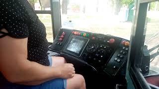 Звоню в звонок на трамвае "БКМ-62103" #635 в Витебске