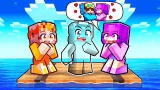 INVISIBLE BOY on a GIRLS ONLY RAFT in Minecraft!