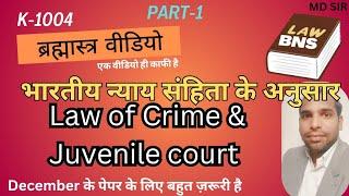 अपराधिक कानून -1 BNS की सम्पूर्ण व्याख्या Law of crime 1st semester@Lawlifebymd