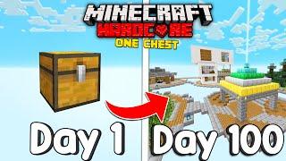 I Survived 100 Days On ONE CHEST In Minecraft Hardcore!