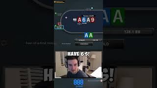 Flopping QUAD ACES but how do we get paid?  #poker #shorts