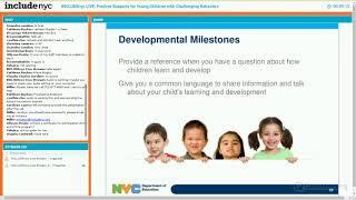 INCLUDEnyc LIVE: Positive Supports for Young Children with Challenging Behaviors