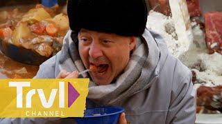 Elk Tongue and Son of a Gun Stew | Bizarre Foods With Andrew Zimmern | Travel Channel