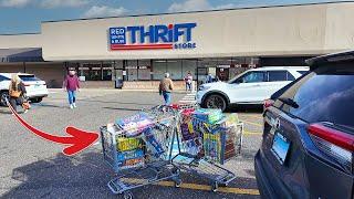 I FILLED MULTIPLE CARTS AT THIS THRIFT STORE! Thrifting and Making Money on Ebay and Amazon FBA!