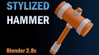 blender 2.8x stylized hammer modeling