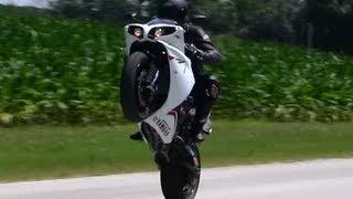 Crossplane YZF-R1 and Yamaha FZ1 Clutch Wheelie Practice Compilation Full HD 1080p