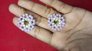 Earring Making Tutorial️ #trending #easy #jewellery #beads #diy