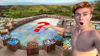 I Filled My Pool With 10,000 Bath Bombs! *DESTROYED*