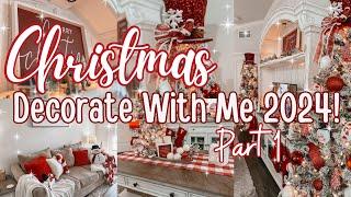 Decorating My Living Room For CHRISTMAS 2024! Christmas Decorate With Me 2024 Part 1